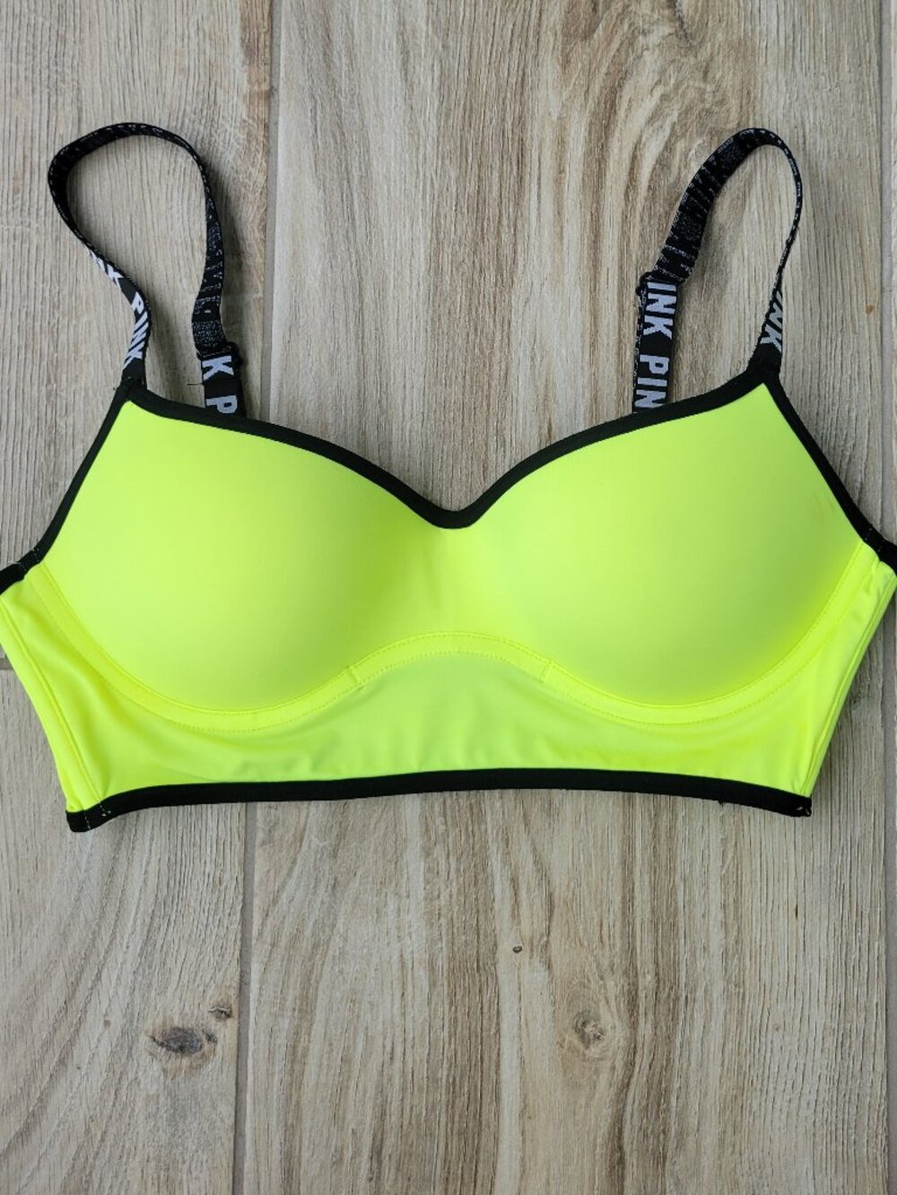 VS PINK Neon Yellow Wireless Bralette - S/P